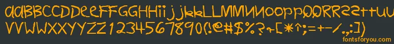 fuente FirstgradedisplaycapssskRegular – Fuentes Naranjas Sobre Fondo Negro