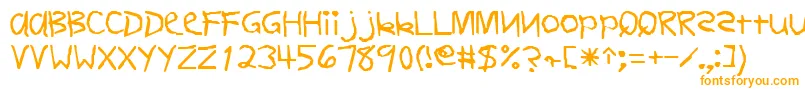 Шрифт FirstgradedisplaycapssskRegular – оранжевые шрифты