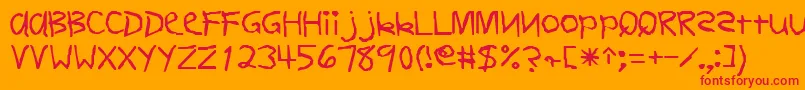 fuente FirstgradedisplaycapssskRegular – Fuentes Rojas Sobre Fondo Naranja