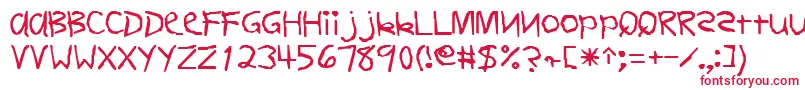 FirstgradedisplaycapssskRegular-Schriftart – Rote Schriften