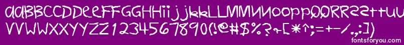 フォントFirstgradedisplaycapssskRegular – 紫の背景に白い文字