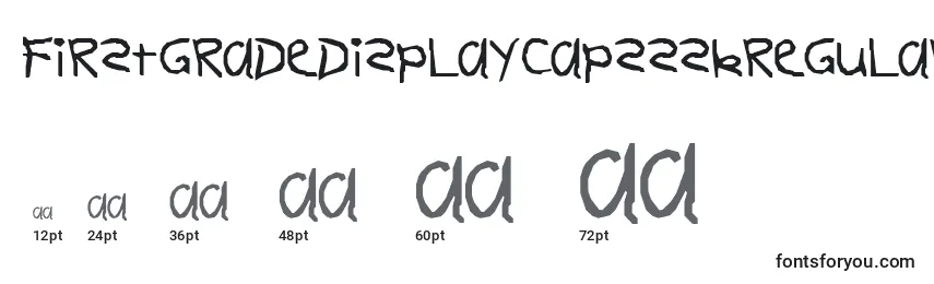 Размеры шрифта FirstgradedisplaycapssskRegular