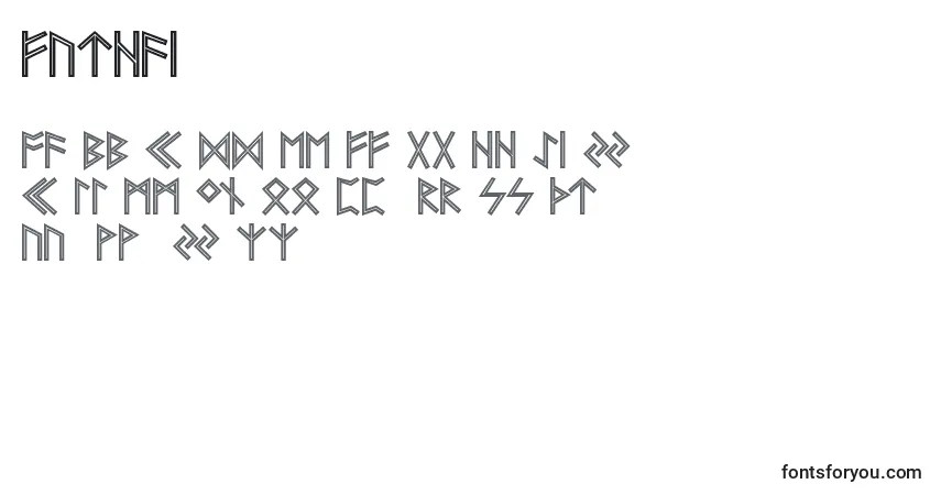 A fonte Futhai – alfabeto, números, caracteres especiais
