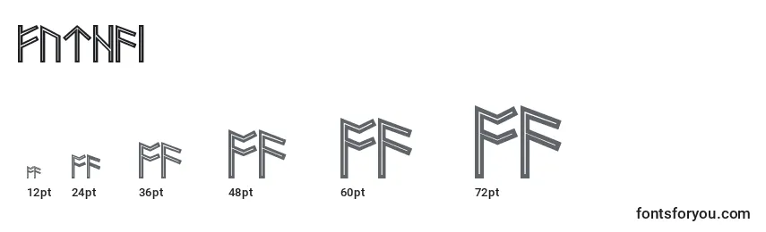 Размеры шрифта Futhai