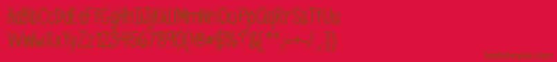 Asdfghjkl Font – Brown Fonts on Red Background