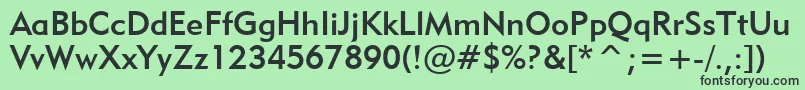 Geo415m Font – Black Fonts on Green Background