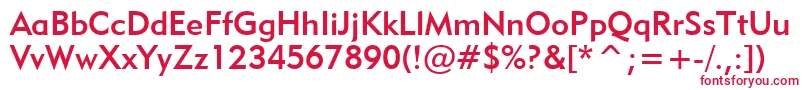 Geo415m Font – Red Fonts on White Background
