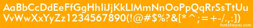 Geo415m Font – White Fonts on Orange Background