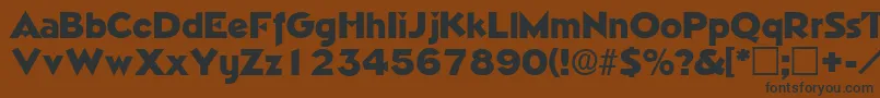 TricornedisplaysskRegular Font – Black Fonts on Brown Background