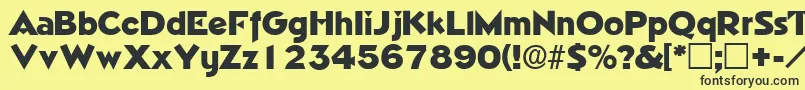 TricornedisplaysskRegular Font – Black Fonts on Yellow Background