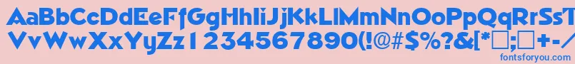 TricornedisplaysskRegular Font – Blue Fonts on Pink Background