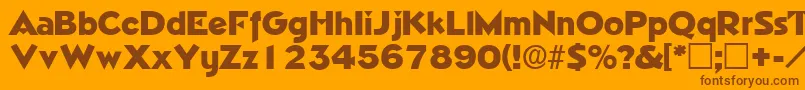 TricornedisplaysskRegular Font – Brown Fonts on Orange Background