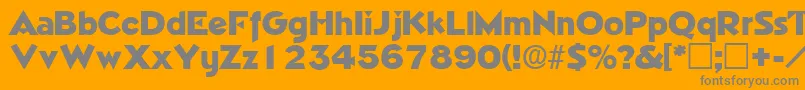 TricornedisplaysskRegular Font – Gray Fonts on Orange Background