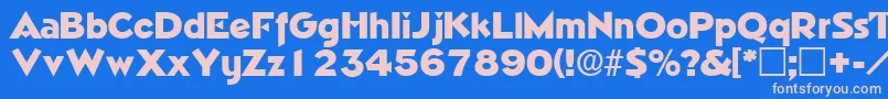 TricornedisplaysskRegular Font – Pink Fonts on Blue Background