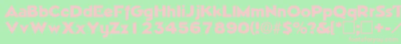 TricornedisplaysskRegular Font – Pink Fonts on Green Background