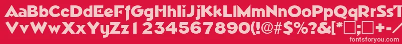 TricornedisplaysskRegular Font – Pink Fonts on Red Background