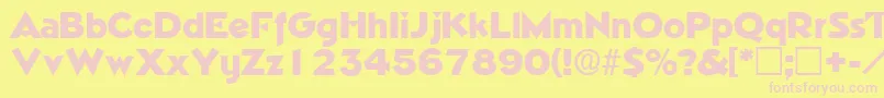 TricornedisplaysskRegular Font – Pink Fonts on Yellow Background