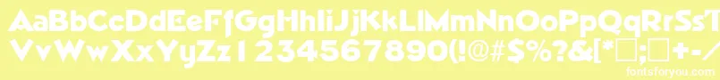 TricornedisplaysskRegular Font – White Fonts on Yellow Background