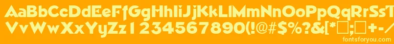 TricornedisplaysskRegular Font – Yellow Fonts on Orange Background