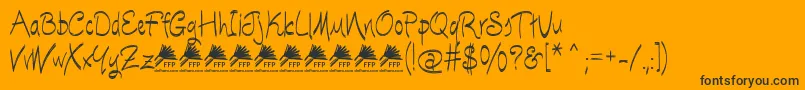 EscobetaOneFfp Font – Black Fonts on Orange Background
