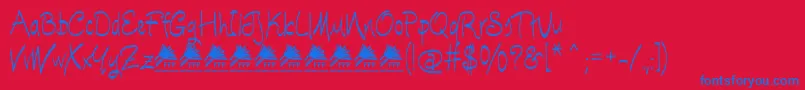 EscobetaOneFfp Font – Blue Fonts on Red Background