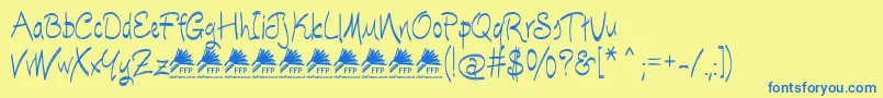 EscobetaOneFfp Font – Blue Fonts on Yellow Background