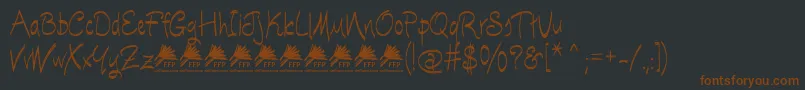 EscobetaOneFfp Font – Brown Fonts on Black Background