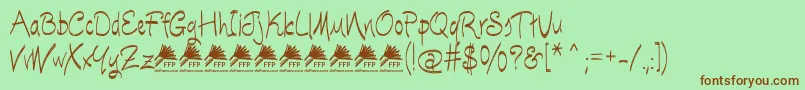 EscobetaOneFfp Font – Brown Fonts on Green Background