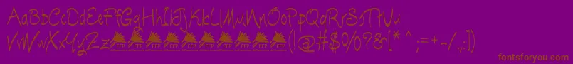 EscobetaOneFfp Font – Brown Fonts on Purple Background