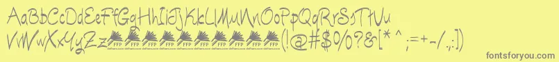 EscobetaOneFfp Font – Gray Fonts on Yellow Background
