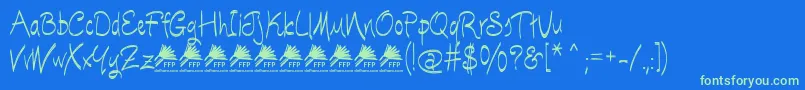 EscobetaOneFfp Font – Green Fonts on Blue Background