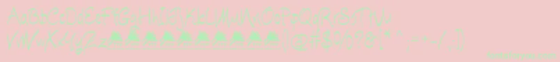 EscobetaOneFfp Font – Green Fonts on Pink Background