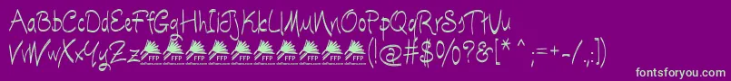 EscobetaOneFfp Font – Green Fonts on Purple Background