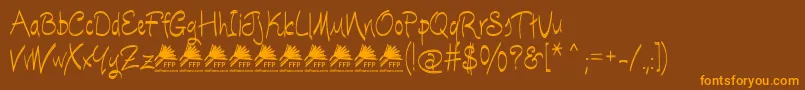 EscobetaOneFfp Font – Orange Fonts on Brown Background