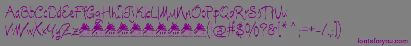 EscobetaOneFfp Font – Purple Fonts on Gray Background