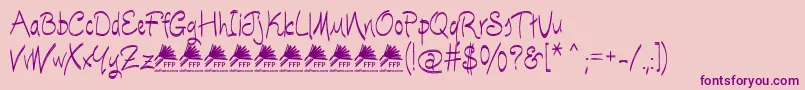 EscobetaOneFfp Font – Purple Fonts on Pink Background