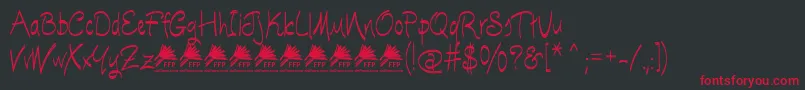 EscobetaOneFfp Font – Red Fonts on Black Background