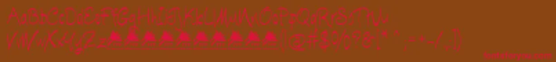 EscobetaOneFfp Font – Red Fonts on Brown Background