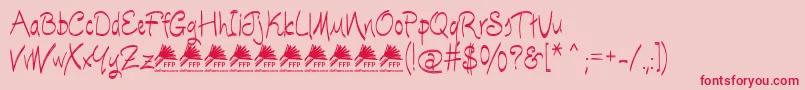 Czcionka EscobetaOneFfp – czerwone czcionki na różowym tle