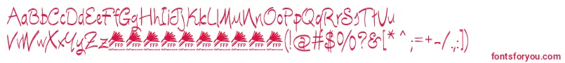 fuente EscobetaOneFfp – Fuentes Rojas Sobre Fondo Blanco