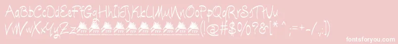 フォントEscobetaOneFfp – ピンクの背景に白い文字