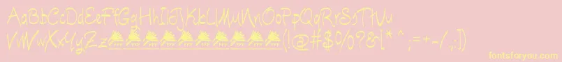 EscobetaOneFfp Font – Yellow Fonts on Pink Background