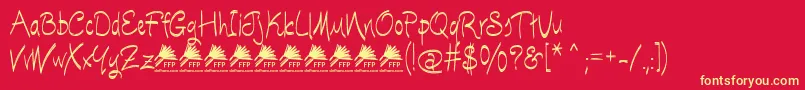EscobetaOneFfp Font – Yellow Fonts on Red Background