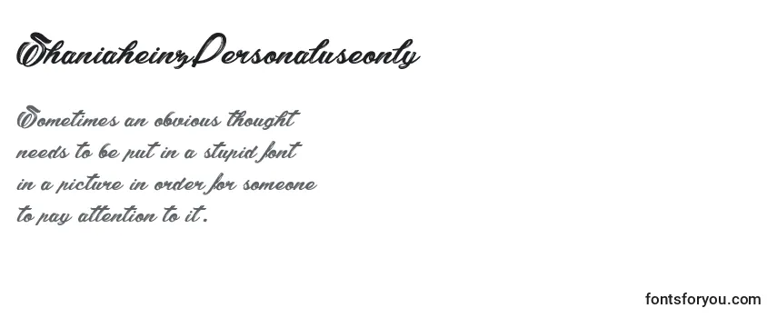 ShaniaheinzPersonaluseonly Font