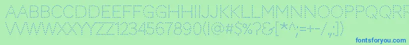 CodystarRegular-fontti – siniset fontit vihreällä taustalla