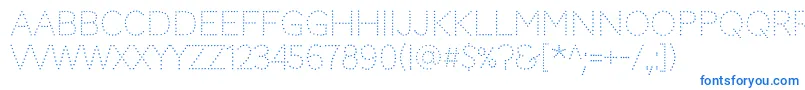 フォントCodystarRegular – 白い背景に青い文字