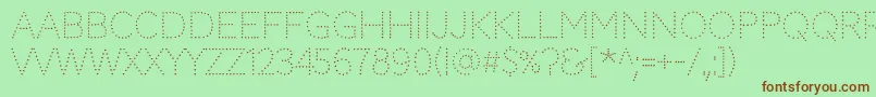 CodystarRegular-fontti – ruskeat fontit vihreällä taustalla