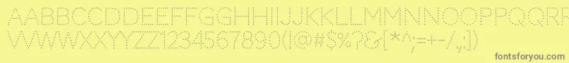 フォントCodystarRegular – 黄色の背景に灰色の文字