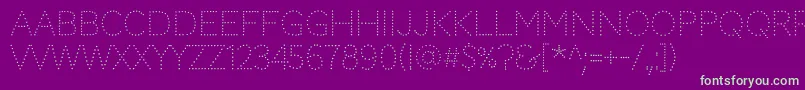 CodystarRegular-fontti – vihreät fontit violetilla taustalla
