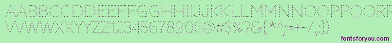 Шрифт CodystarRegular – фиолетовые шрифты на зелёном фоне